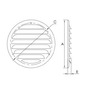 Решітка металева, Europlast MR100B (Ø100mm) коричнева Зображення