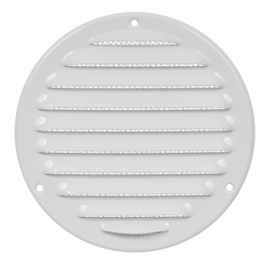 Решітка металева, Europlast MR125 Ø125mm, біла Зображення