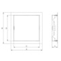 Ревізійний металевий люк, Europlast RL1515A (150x150mm) антрацит Зображення