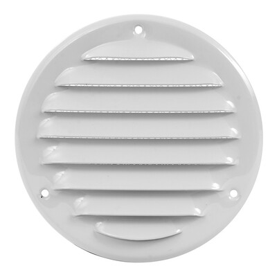 Решітка металева, Europlast MR100 (Ø100mm) біла Зображення
