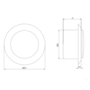 Дифузор металевий Europlast DM125A, витяжний, Ø125mm, антрацит Зображення