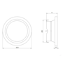 Дифузор металевий Europlast DMK100A, витяжний, Ø100mm, антрацит Зображення