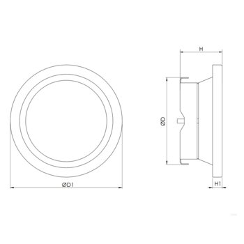 Дифузор металевий Europlast DMK125A, витяжний, Ø125mm, антрацит Зображення