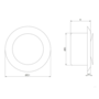 Дифузор металевий Europlast DMP125A, приточний, Ø125mm, антрацит Зображення