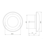 Дифузор дерев'яний Europlast KD125-K2, Ø125mm, чорна вільха Зображення