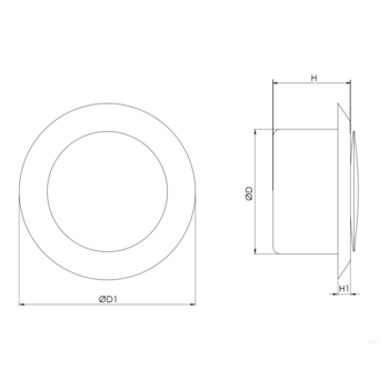 Анемостат витяжний Europlast DM100i (Ø100mm) inox Зображення