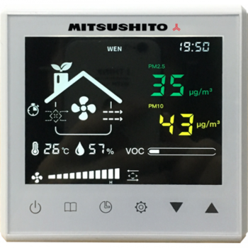 Припливно-витяжні установки з рекуперацією тепла Mitsushito MERV-80AC/3.0U (800m3/h 3,0kW,Wi-Fi) Зображення